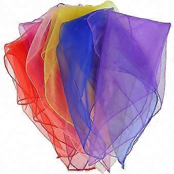 Play & Dance: 6pcs 26-27 Square Juggling Scarves for Kids, Play Silk Dance Scarves