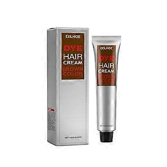 Crème coiffante douce, non irritante, n'abîme pas le cuir chevelu, facile à changer de couleur, hydrate les cheveux, facile à laver, marron 100g