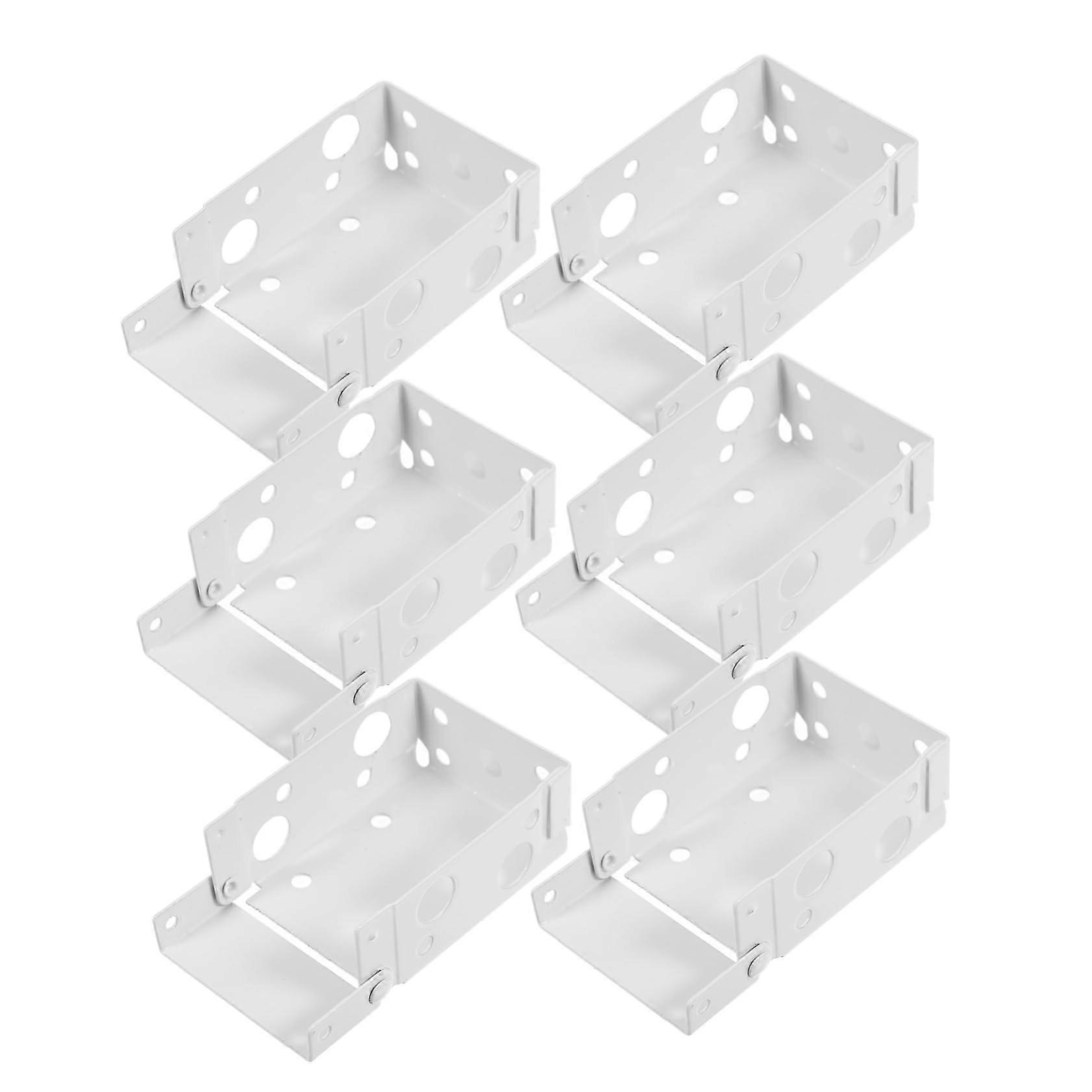 6pcs Window Blinds Brackets Low Profile Headrail Holder Clips Secure Support Easy Installation
