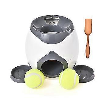 Automatischer Tennisball-Werfer mit Hundefutterautomat Interaktives lustiges Belohnungsspiel-Trainingswerkzeug für Hundekatze