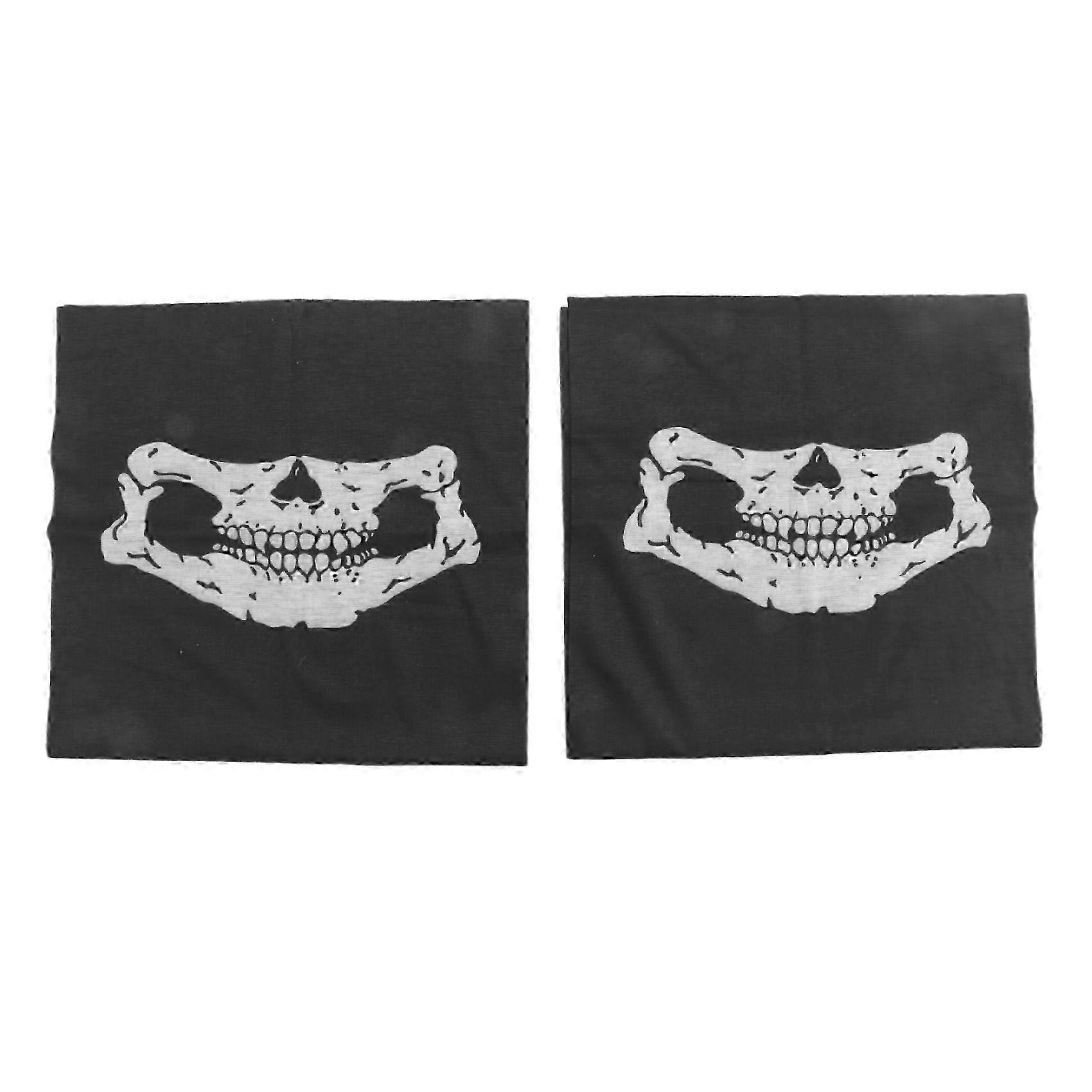 2PCS Cool Bicycle Ski Half Face Mask Ghost Scarf Multi Use Neck Warmer COD