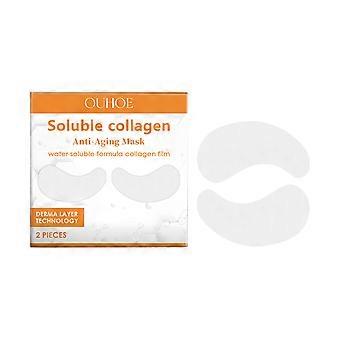 2 maschere per il contorno occhi solubili al collagene, idratanti e leviganti, per una cura della grana della pelle intorno agli occhi.
