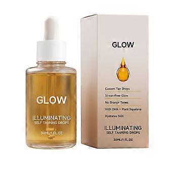 Bronzing Illuminating Tanning Drops, mengbare zelfbruinende essence voor gezicht en lichaam, zorgt voor een gladde, egale gloed, hydraterende en niet-vlekkende huidverzorgingsvloeistof 30 ml