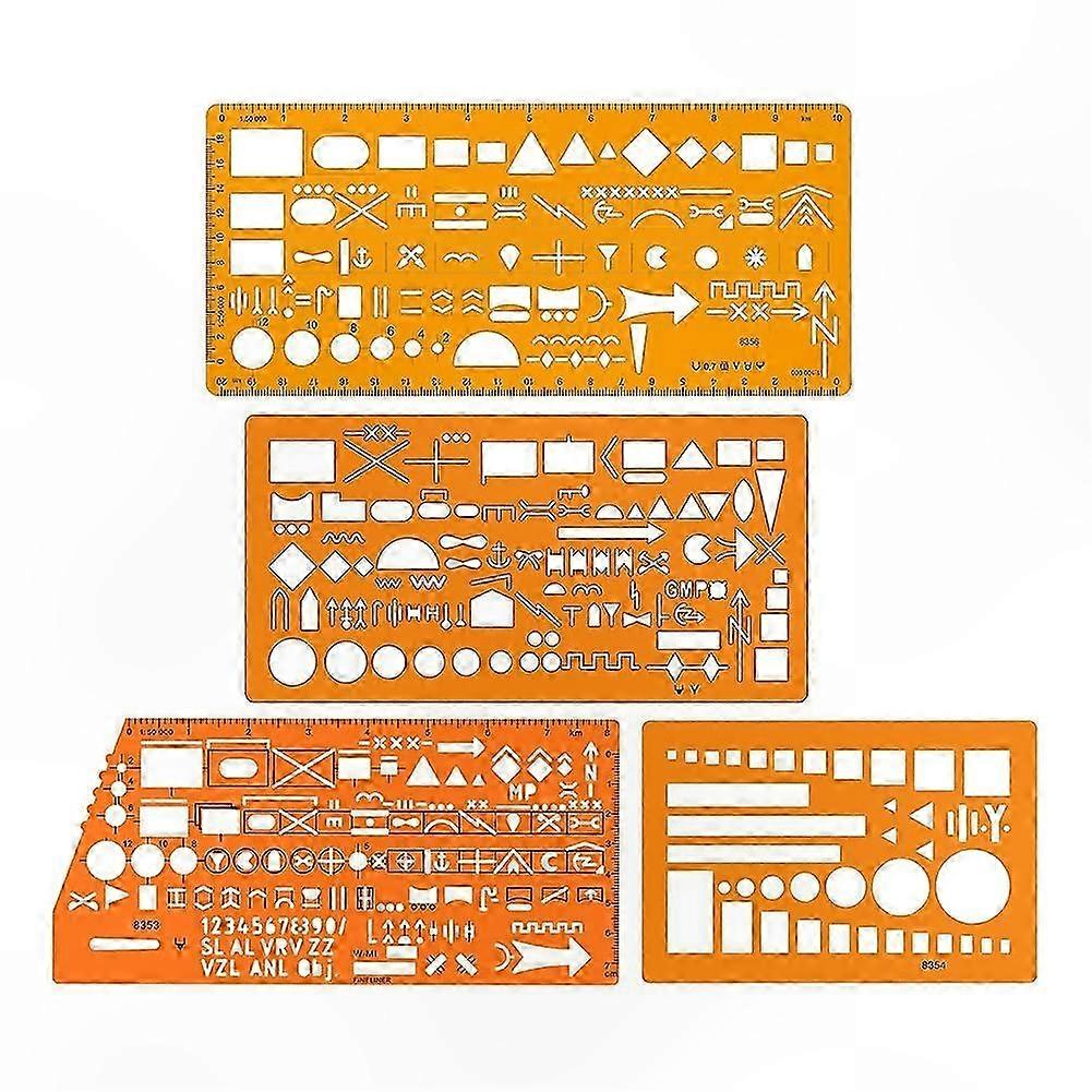 Precision Marking Map Marking Template Stencil Set with 1:50,000 & 1:100,000 Scales