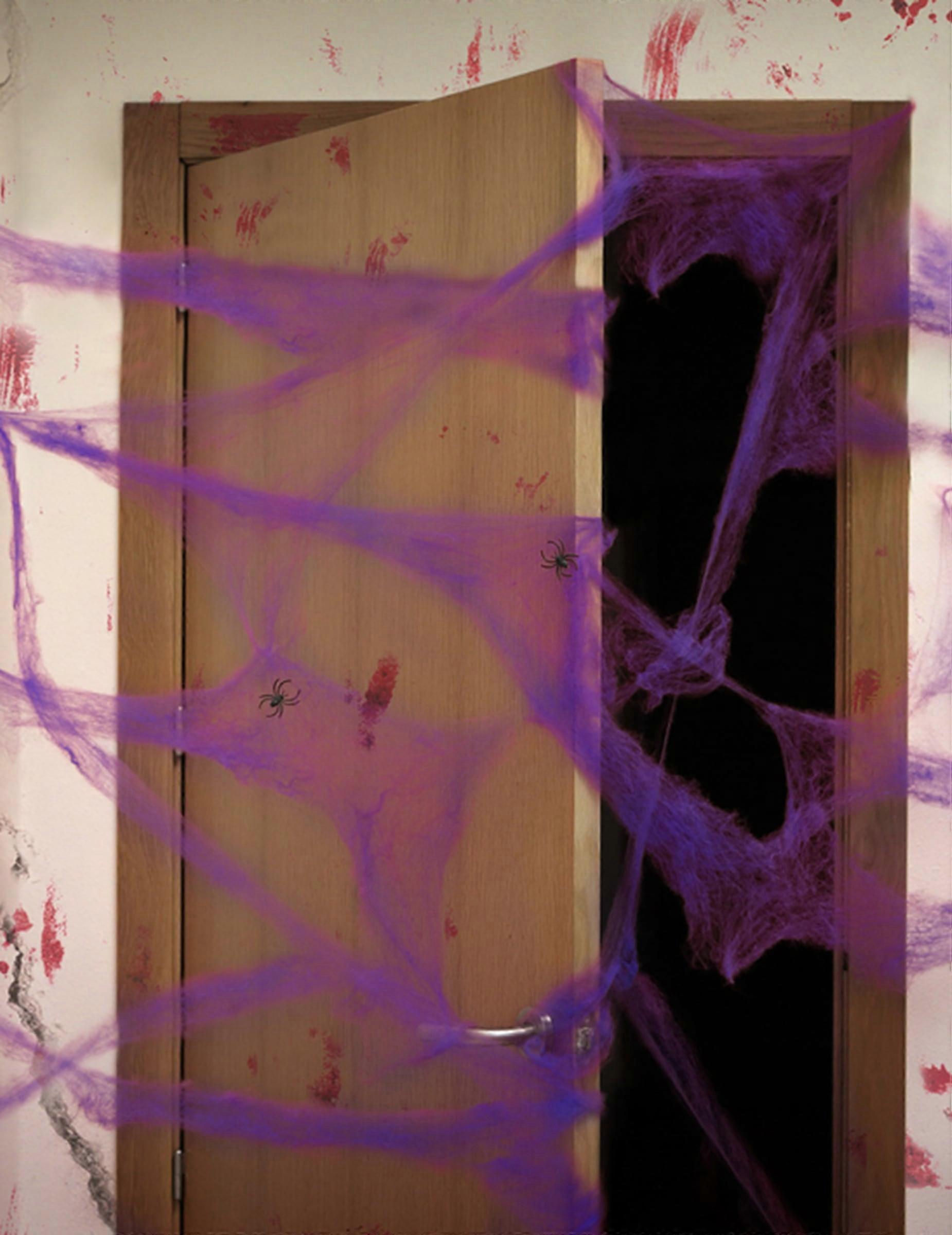 Purple Spider Web with Spiders 20g Halloween