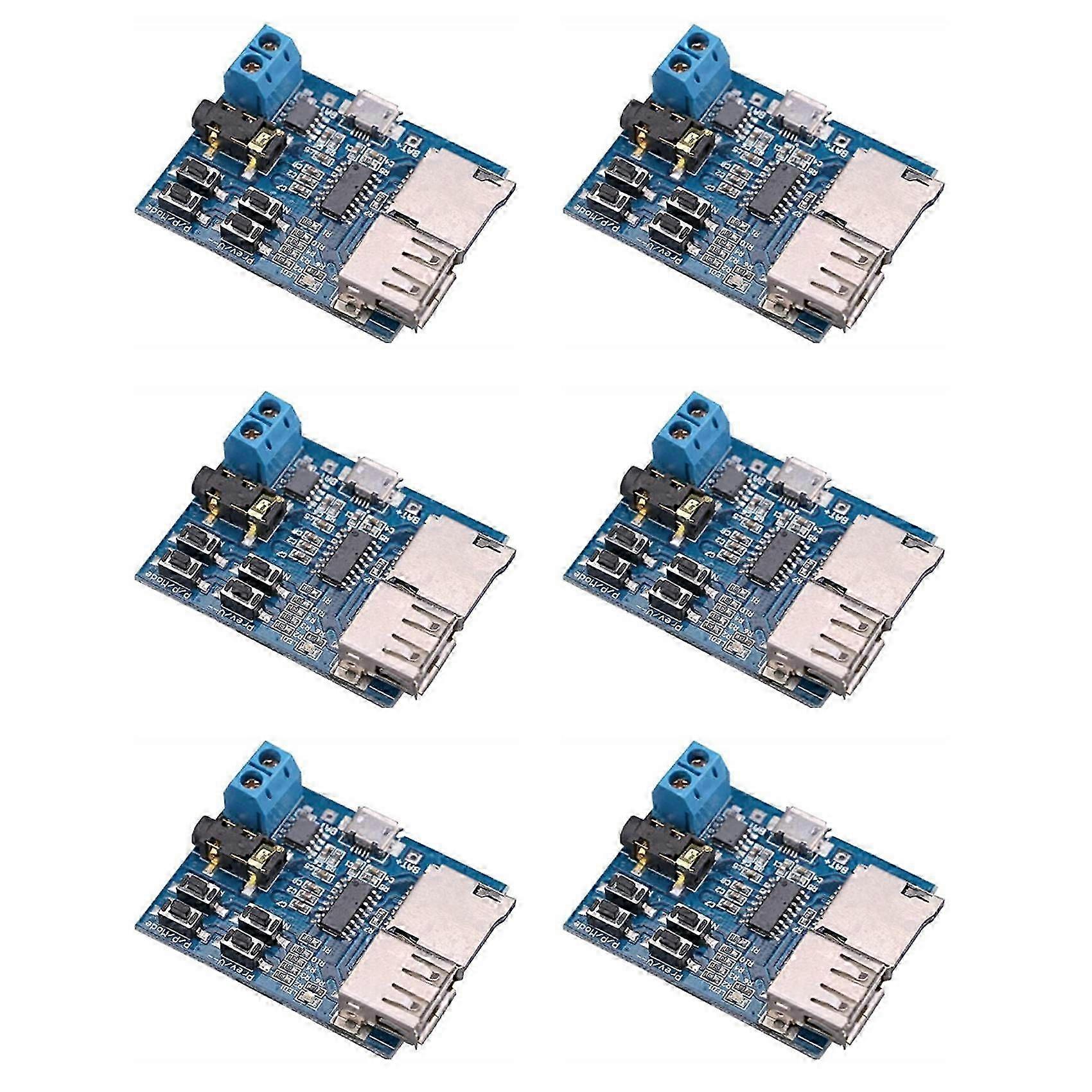 6X Mp3 Lossless Decoding Board Mp3 Decoder Module TF Card U Disk Decoding Player Comes with Power Amplifier