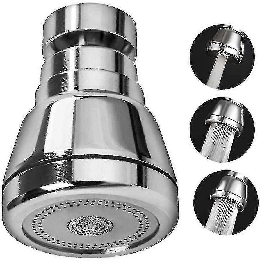 Faucet strainer with 360-degree rotation for water saving