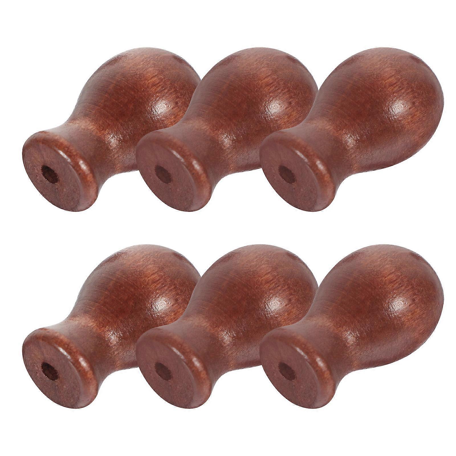 Wooden Cord Tassels for Blinds Pull Ends 24Pcs Brown Decorative Knobs