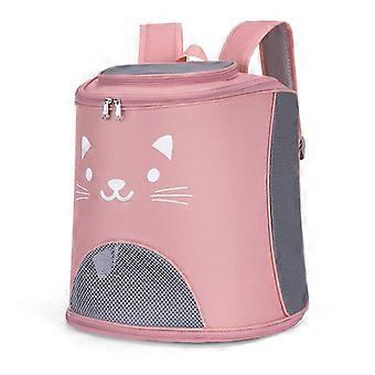 Foldable Pet Travel Carriers with Comcompatible withtable Strap Large Capacity Breathable Net Shoulder Bag compatible with Small Dog and Cats Pink