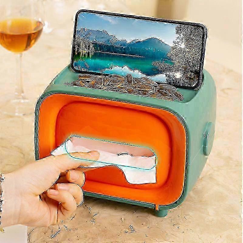Multifunctional Tissue Box Tissue Box Stylish Tissue Box Holder Rectangular Retro Facial Tissue Box