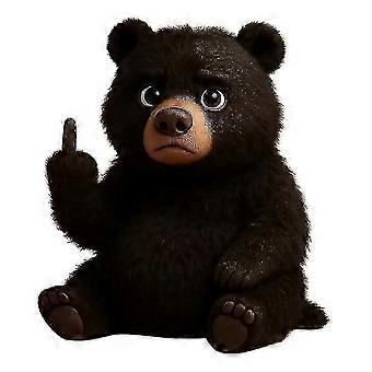 Peluche de dedo con forma de animal, suave, para apoyo emocional, con forma de panda, vaca y mapache, relleno de algodón PP.