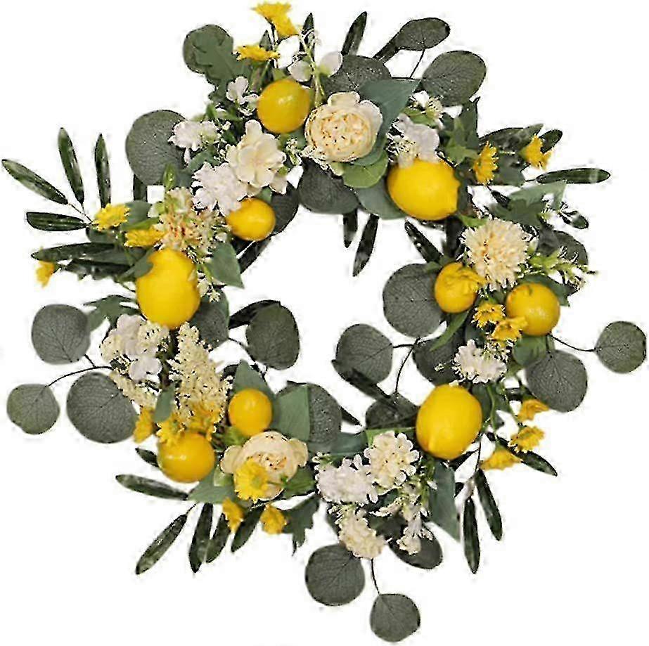 Premium Lemon Greenery Wreath