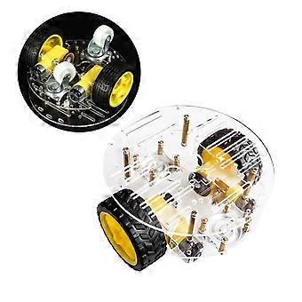 Smart Car Chassis Kit Double Layer Robot Car Platform with Obstacle Avoidance and Speed Measurement for Arduino
