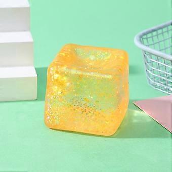 Maltose Cube Squishy Fidget Toy Soft Ice Cube Shape Anti Stress Decompression Toy for Kids Stocking Stuffer Gift
