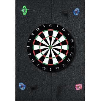 6 stuks Dartboard-wandbescherming, 30 * 30 cm vilt-dartbord-wandbescherming, zelfklevend, grijs