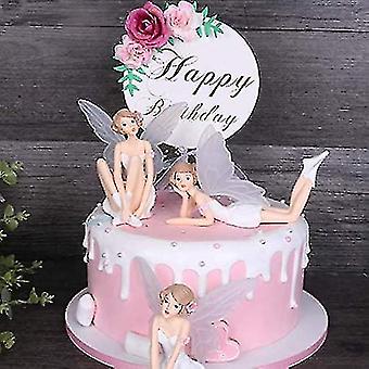 Amosfun 3PCS Fairy Figurines - Angel Princess Cake Topper Decorations For Birthday, Wedding, Miniature Gardens - View #7