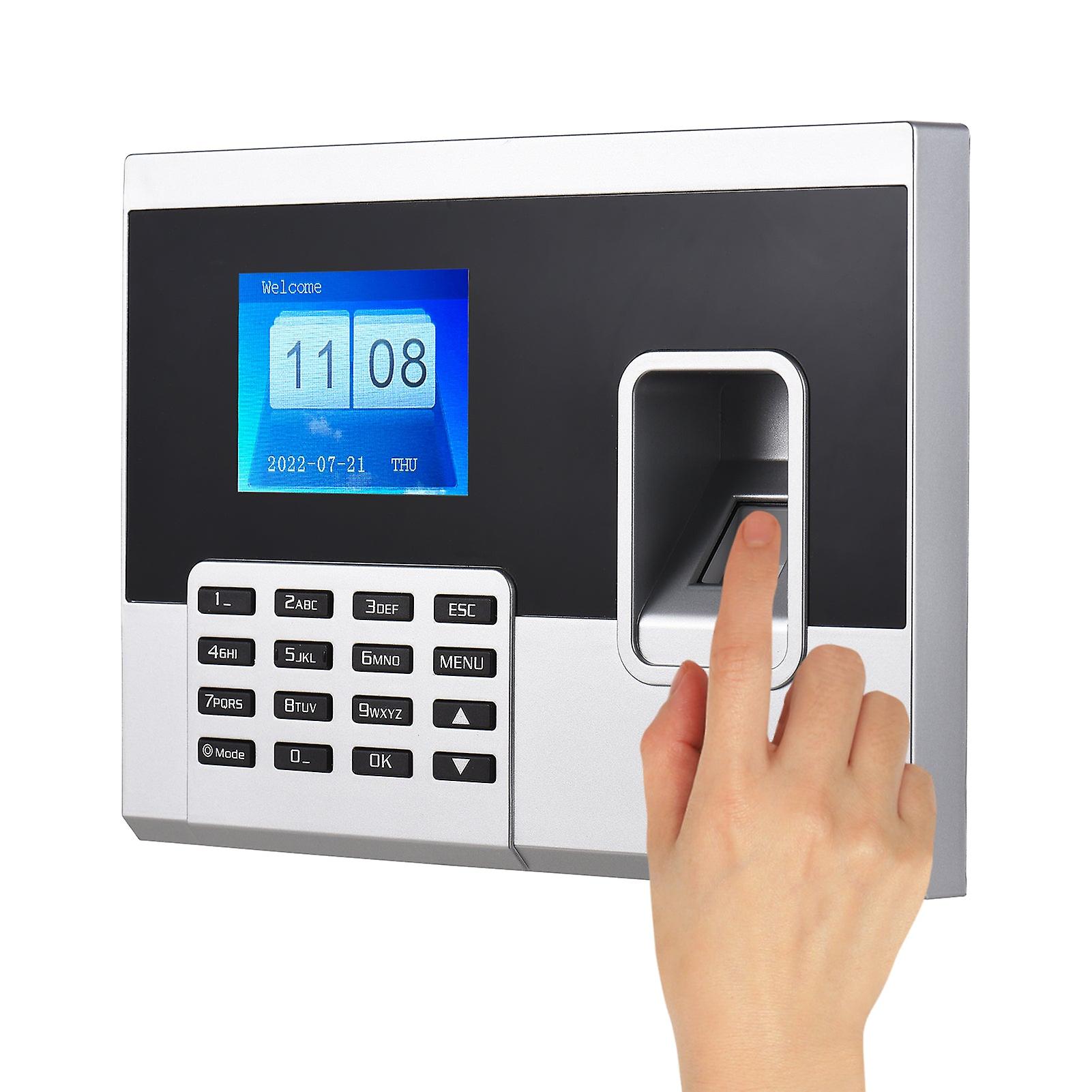 Fingerprint Password Attendance Machine Access Control Time Clock Recorder Employee Checking-in Recorder U Disk Download Data