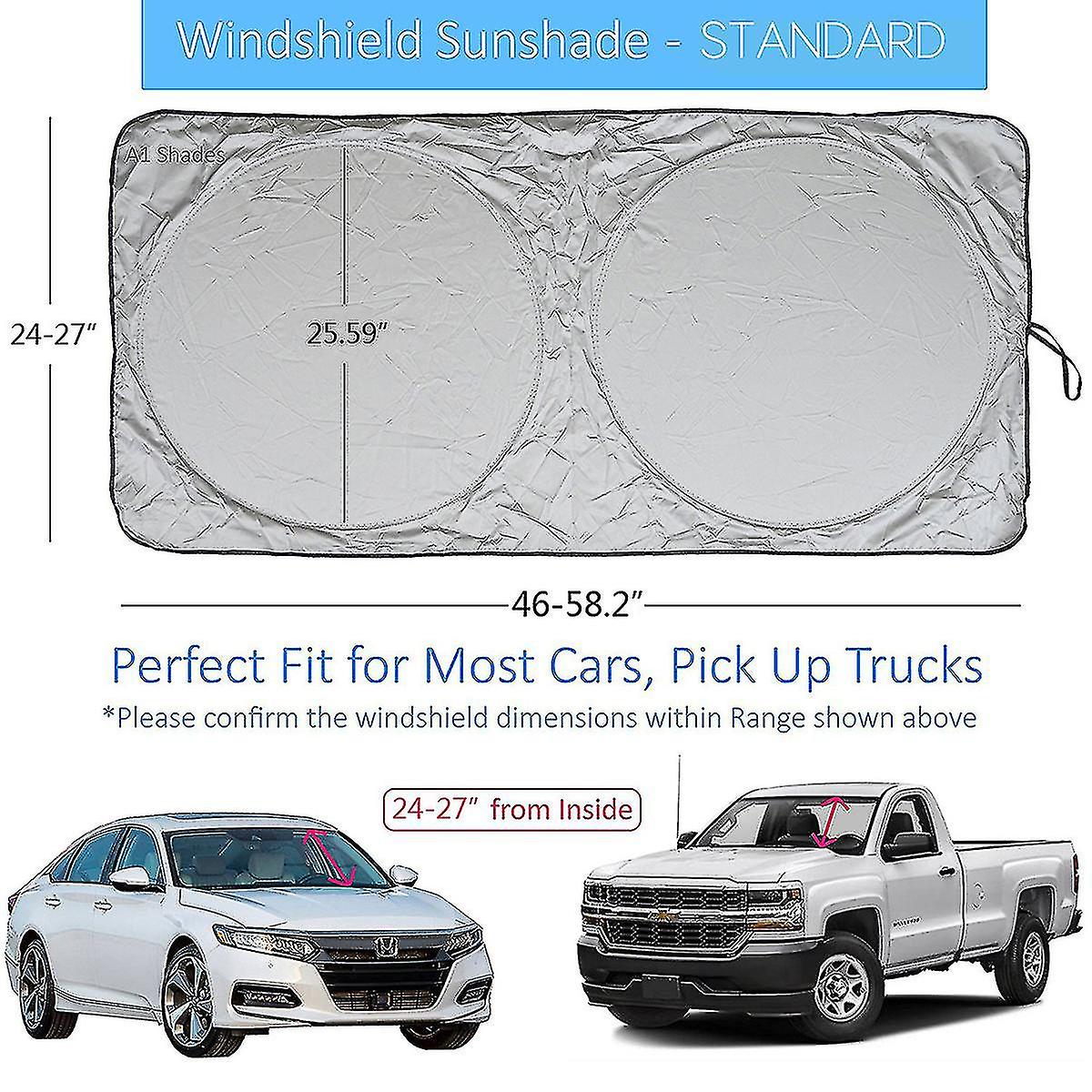 58 X 27 Car Sun Bs Uv Rays Sun Visor Protector