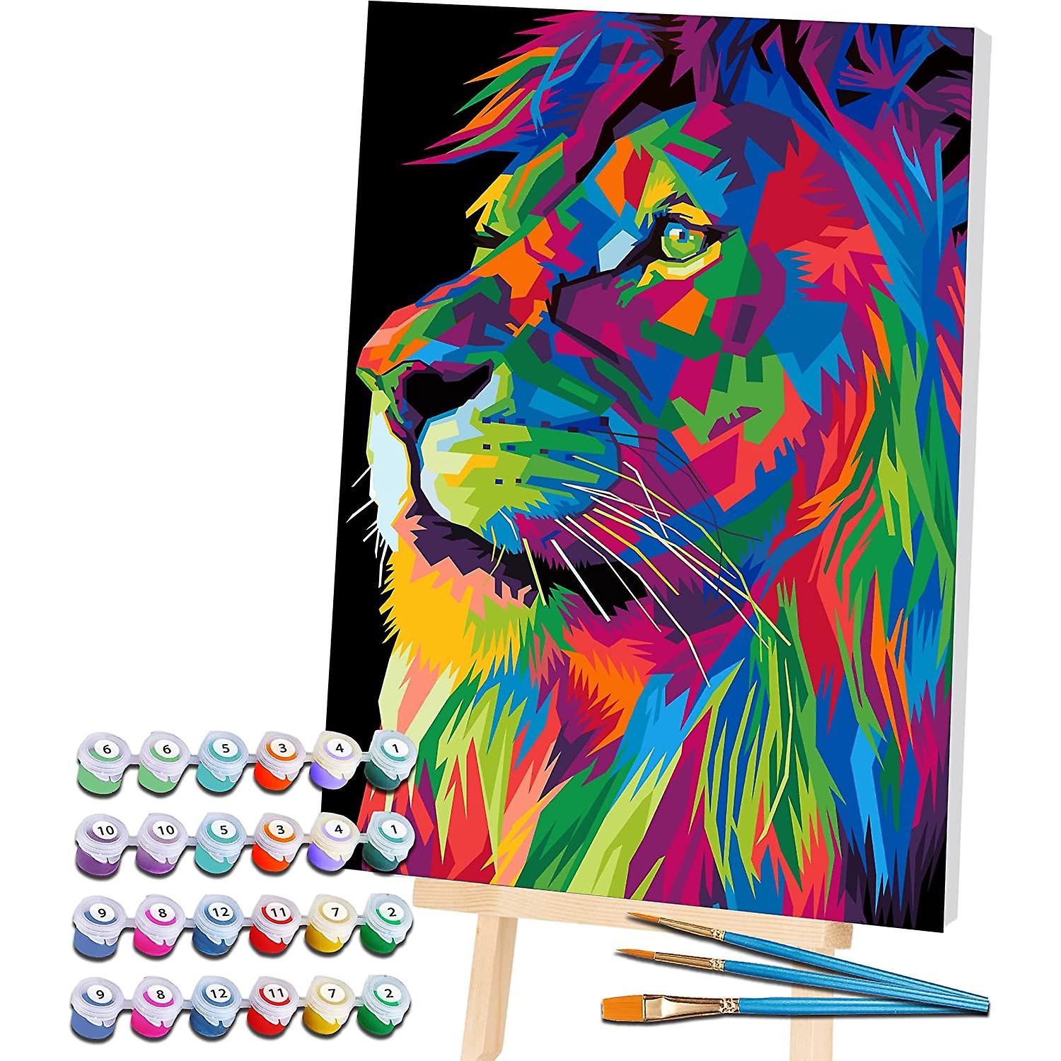 Splat Planet Lion Paint By Numbers Art Kit
