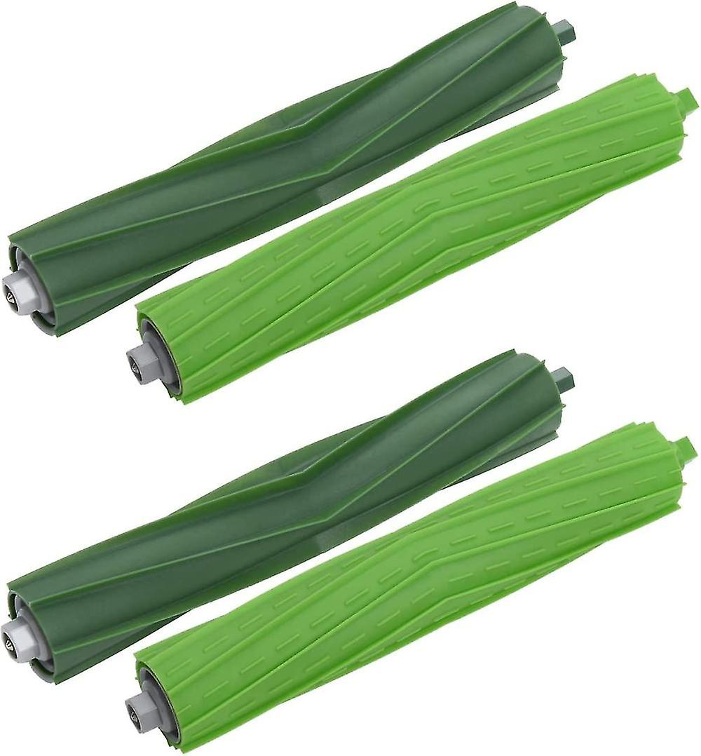 2 Replacement Rubber Brushes Compatible For Irobot Roomba E Series E5 E6 I Series I7 I7+ I7 Plus I3 I3+ I4 I4+ I6 I6+ I8 I8 Plus Vacuum Cleaner