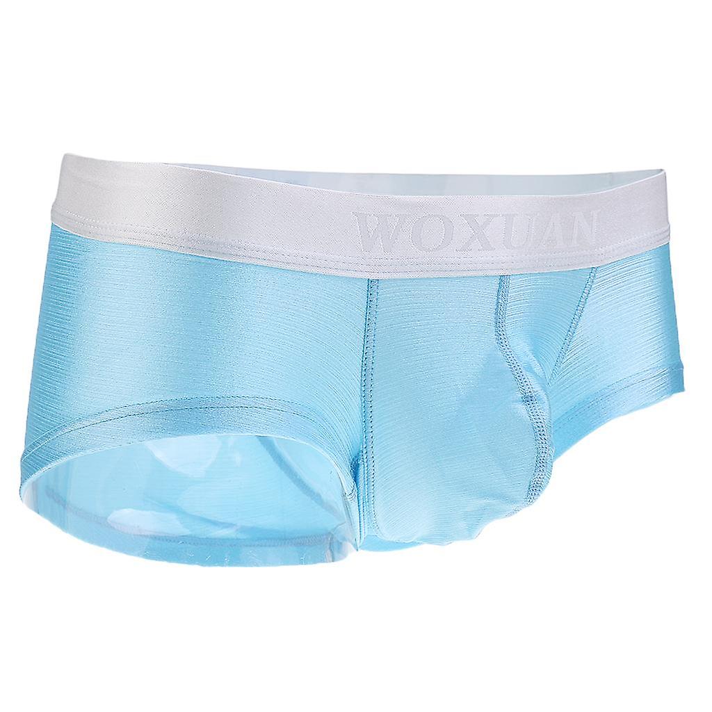 Man's Silky soft Solid Boxer Brief Men's Underwear S Blue