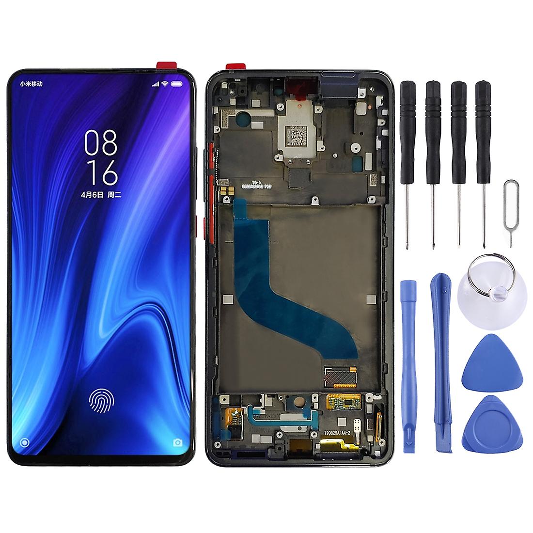 OLED LCD Screen for Xiaomi Redmi K20 / Redmi K20 Pro / 9T Pro Digitizer Full embly with Frame(Black)