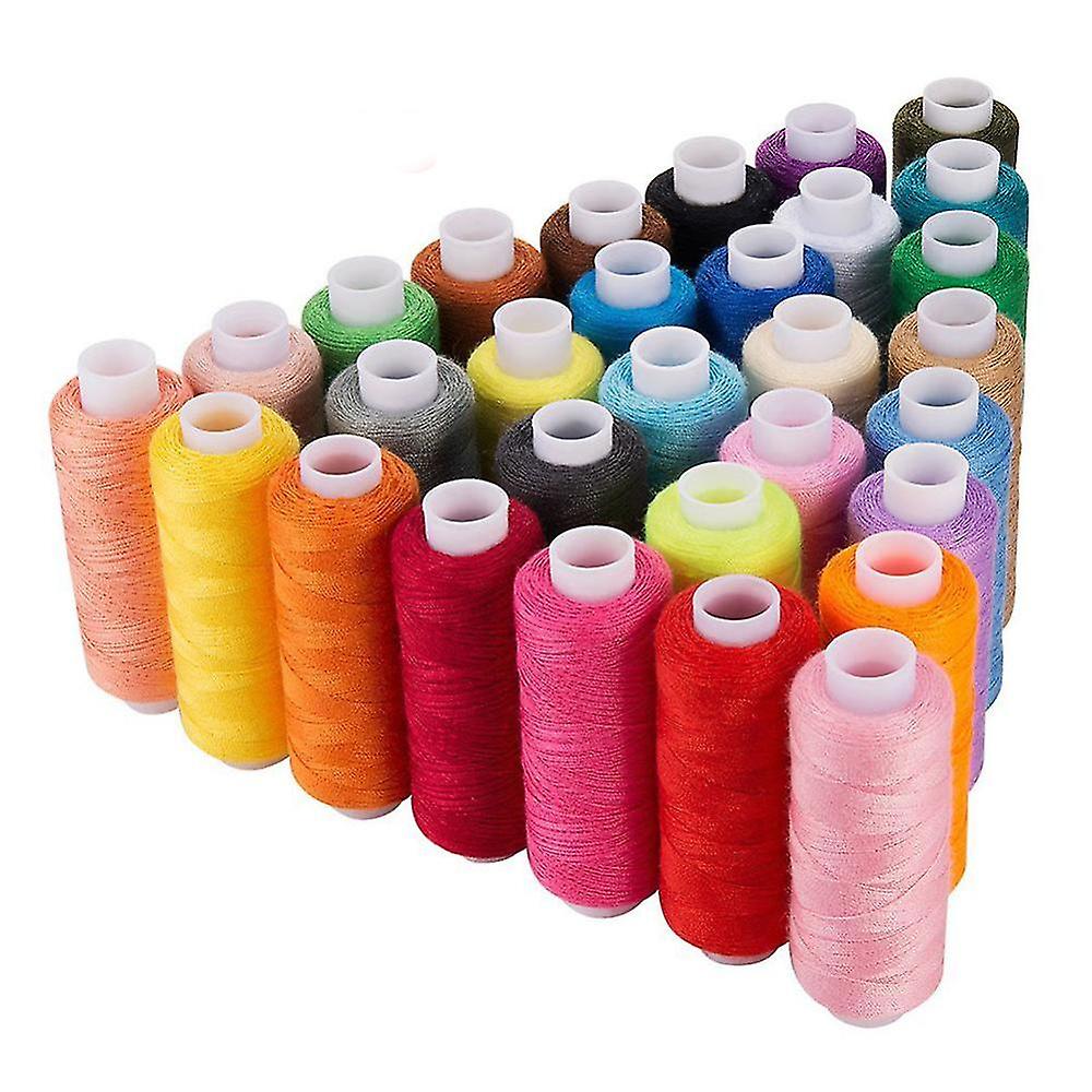 30 Spool Sewing Thread, 250 Yard Each Assorted Spool Threads Sewing Thread Bobbins Of Colorful Asso
