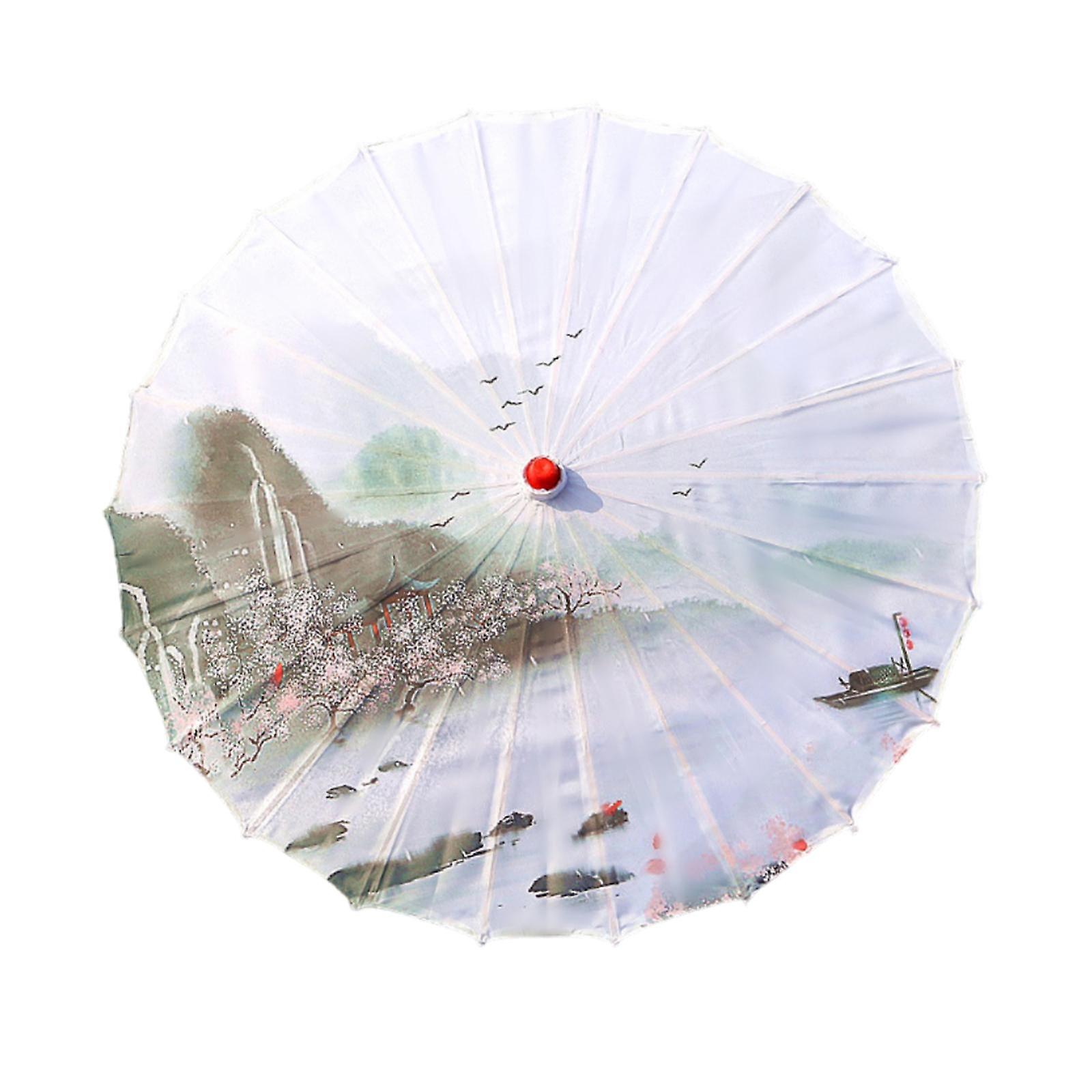 古代のダンス傘シルク布女性傘コスチュームイベント結婚式スタイルB