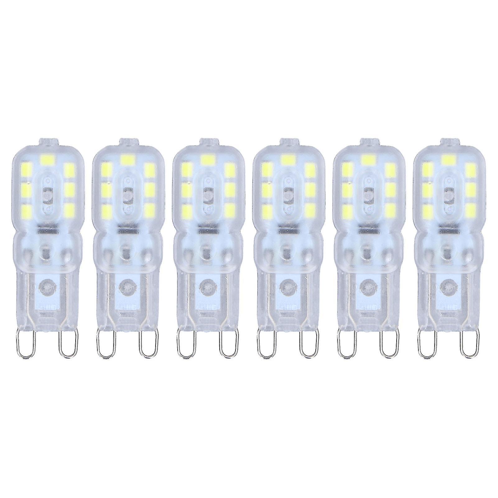 G9 Dimmable Eye Protection Energy Saving 14 LED 3W Bulb for Chandelier Table Lamp 6pcs Warm Light 220V