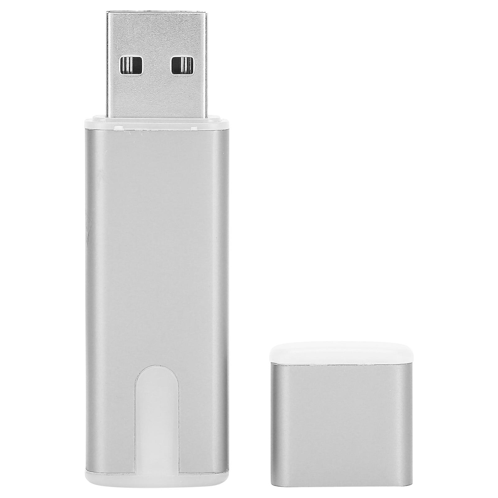 USB Flash Drive Breathing Light USB2.0 Memory Stick Portable Storage Computer Supplies Silver