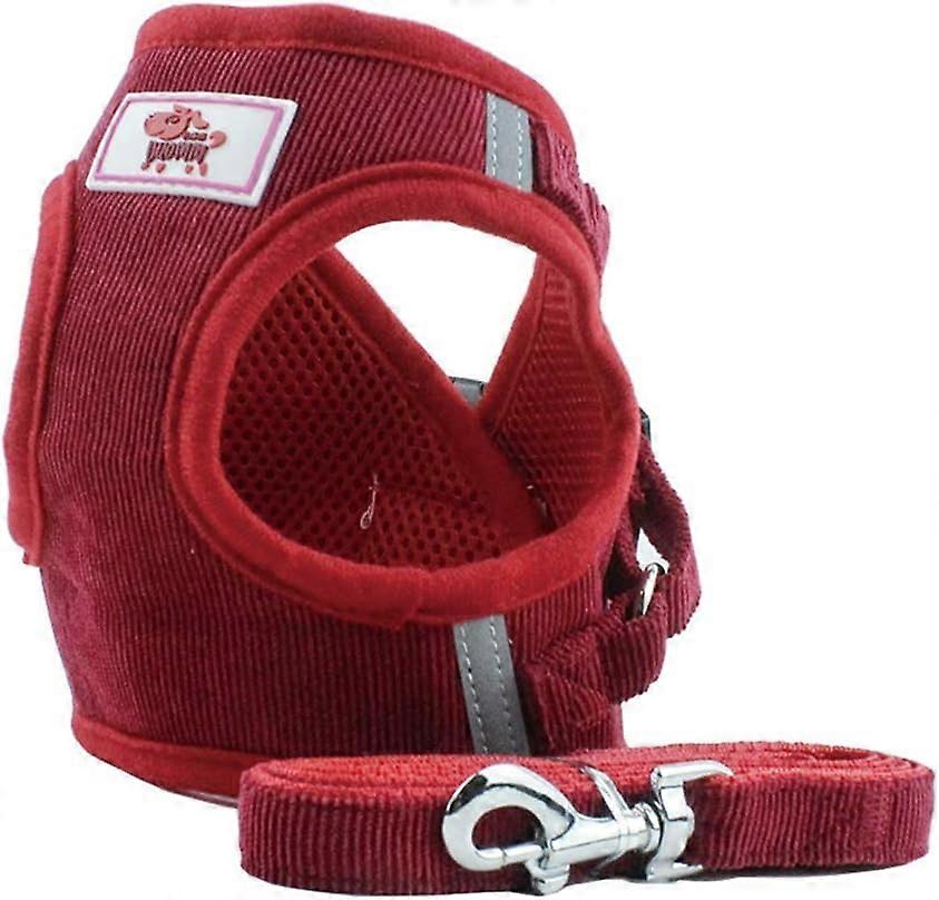 Vest Harness Soft Training Mesh Fabric Dog Vest Harness for Puppy, Cats, Small Animals (red)