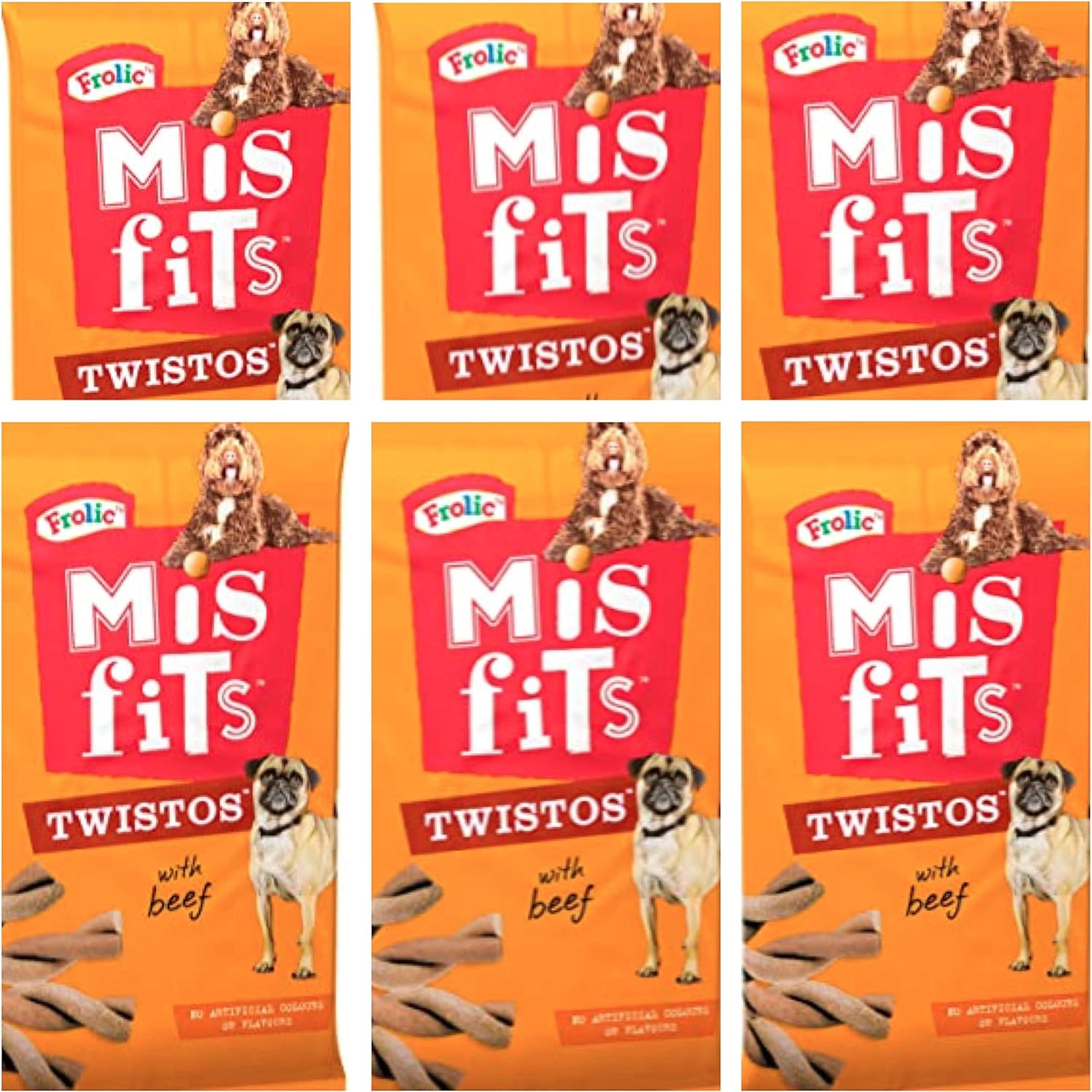 Misfits Twistos Dog Treats with Beef Case of 18 x 105g