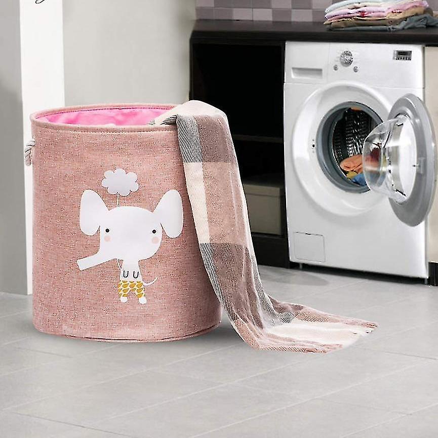 Baskets Cute Animal Large Folding Laundry Basket With Lid Toy Storage Bin