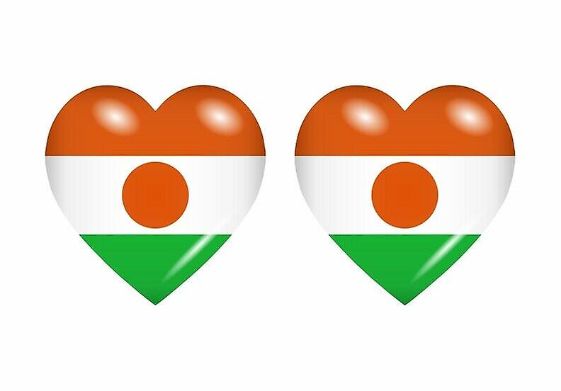 2x Stick sticker heart sticker RN niger