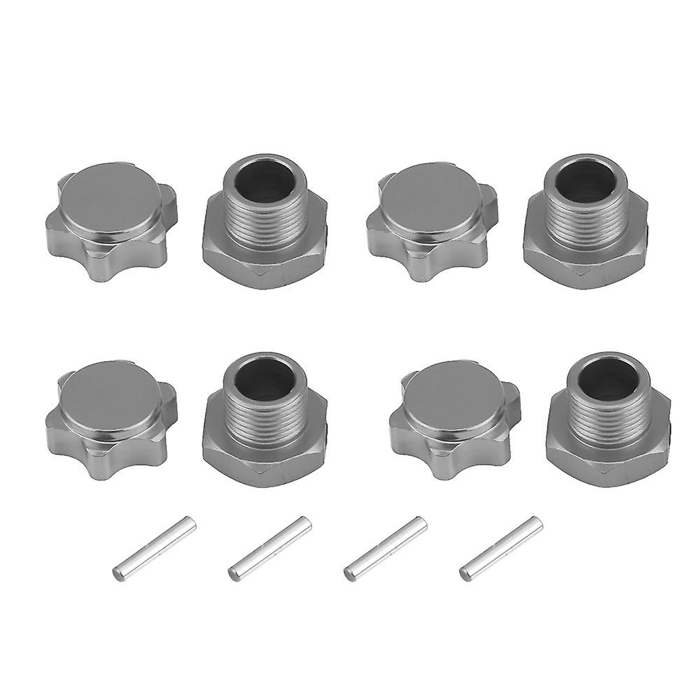 17mm Rad Sechskant Naben Adapter Mutter Anti Staub Abdeckung für HSP HOBAO TEAM C 1/8 RC Auto (Titanfarbe)