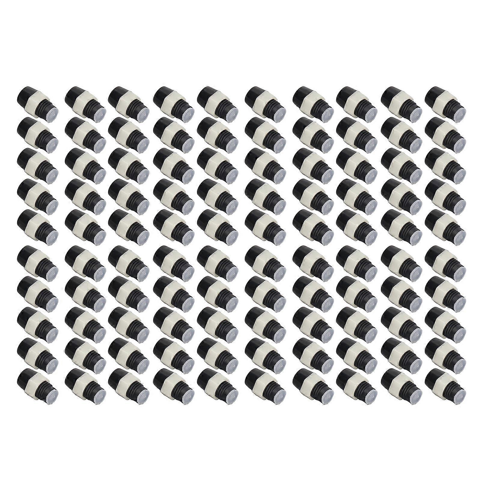 100 Sets LED Holder 5mm Plastic Light Emitting Diode Panel Mount Clip Accessory Set Kit Black