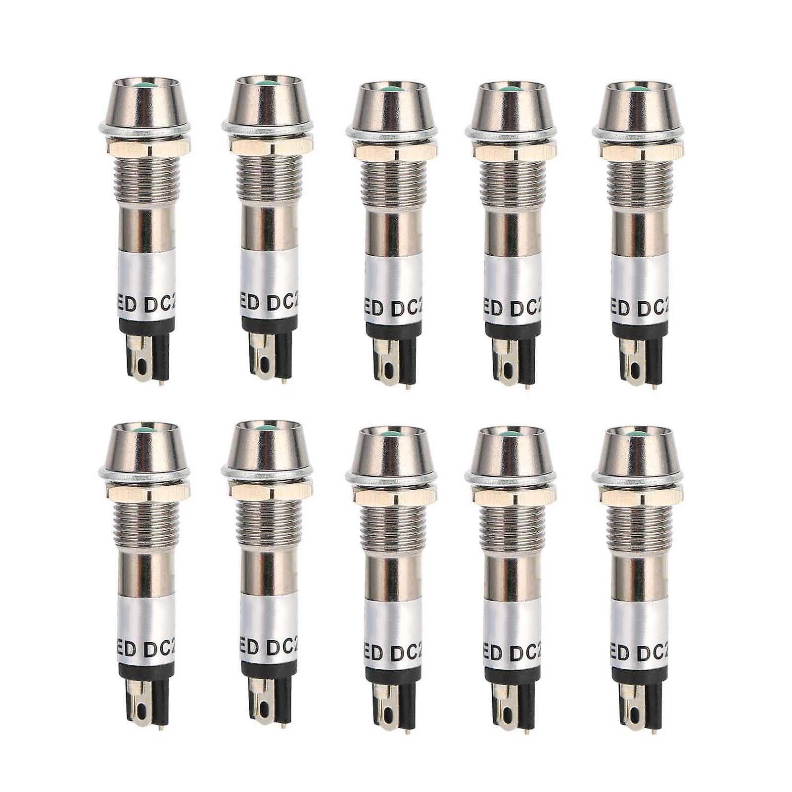 10pcs AC 220V Power Indicator Light 8mm Mounting Hole Power Supply