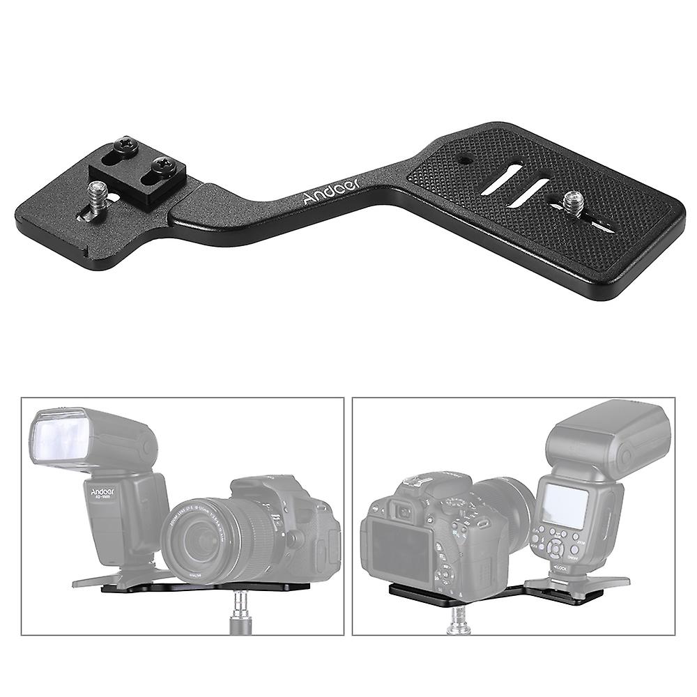 Andoer Universal Aluminum Bracket Mount Holder for Camera Speedlite Flash Light with 1/4