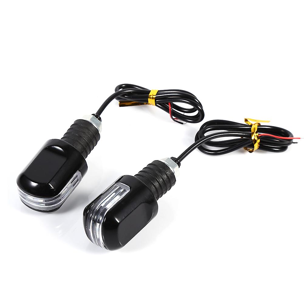 1 Pair of Motorcycle 7/8'' Handle Bar End 6 LED Motorcycle Handle Bar End Indicator Amber Light