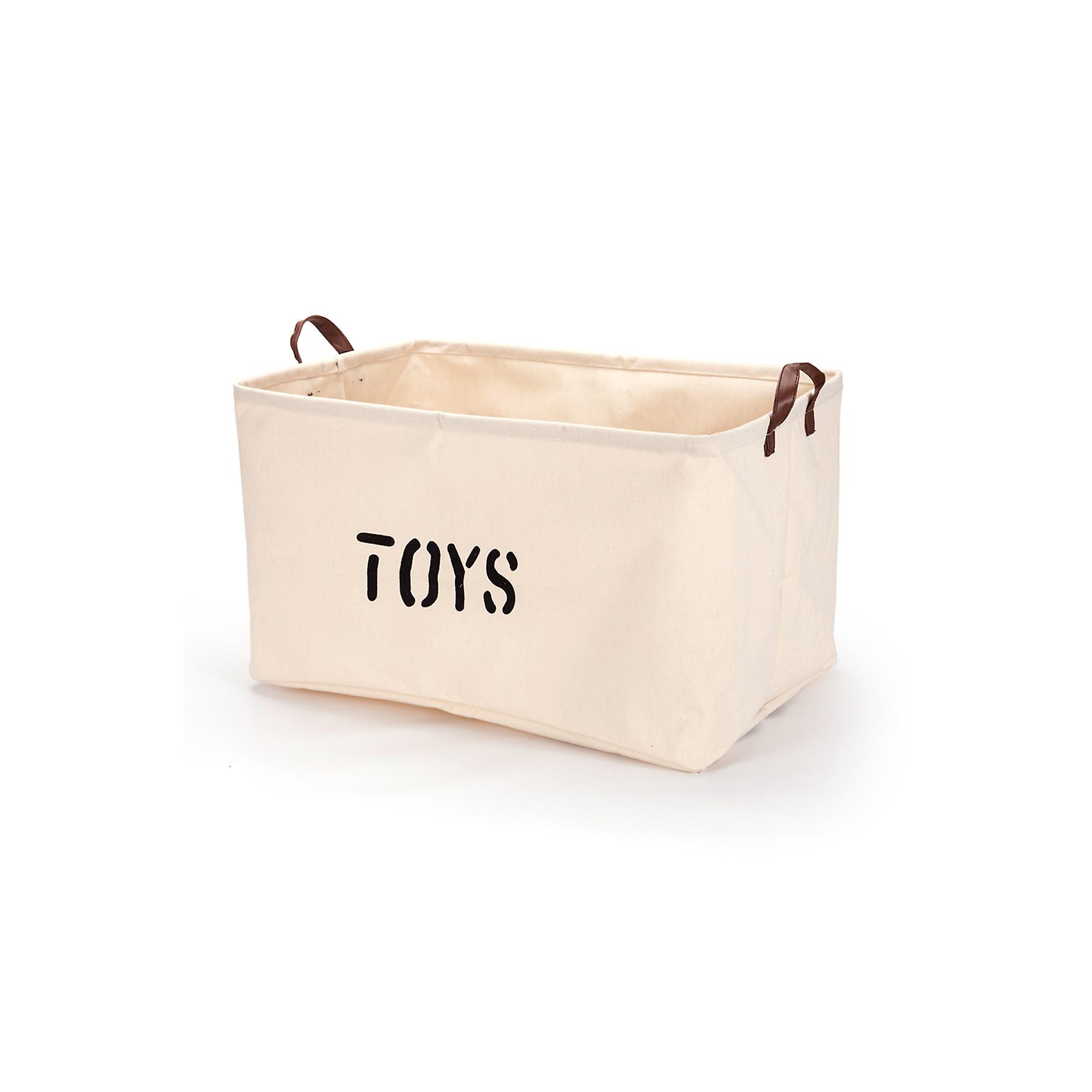 Large Capacity Polyester Canvas Storage Basket
