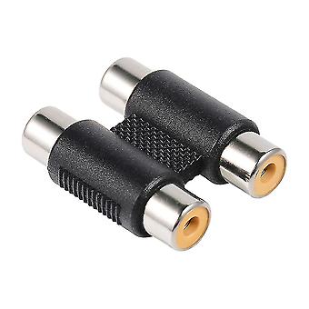 Double RCA Female Coupler – Gold Plated Stereo Audio Connector, 2-Way Splitter