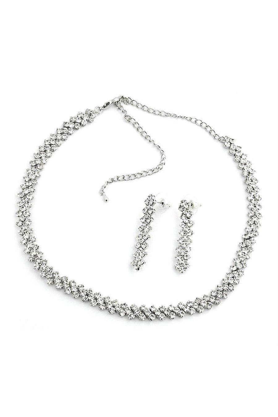 Set Necklace And Earrings Rhinestones - Gl01225