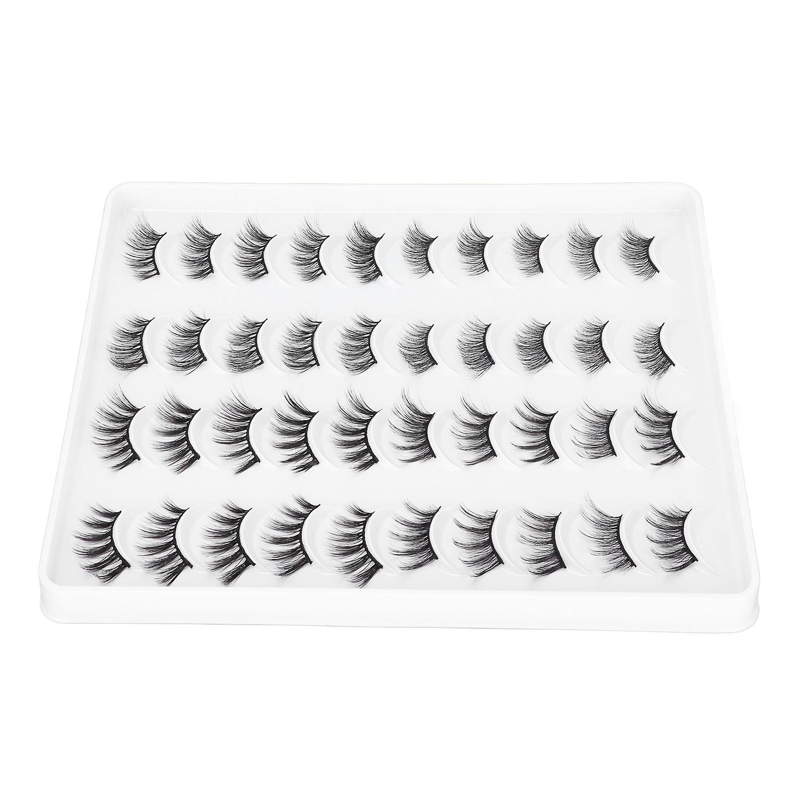 20 Pairs 6D Semi Handmade False Eyelashes Mixed Styles for Makeup
