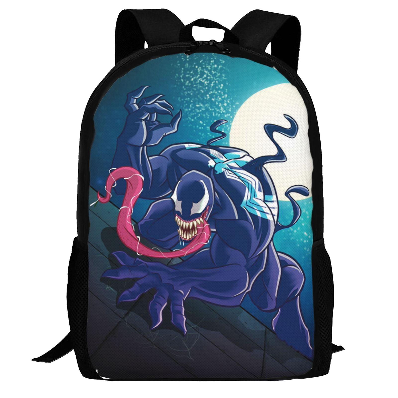 Venom Backpack,3d Print Laptop Backpack Lightweight Casual Daypack Bookbag Multi-Function Travel Backpack