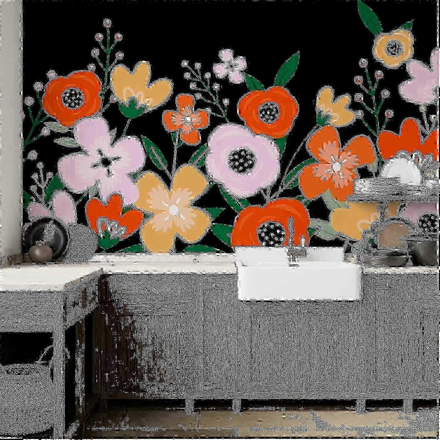 Wall Mural - Colorful Bloom - Second Variant