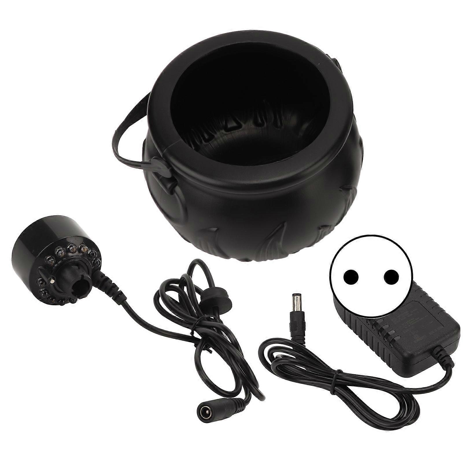Halloween Atomizing Light Cute Spooky Black Pot Portable Halloween Ambient Light Halloween Decoration 100240v Eu Plug