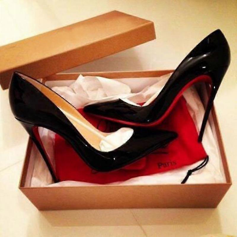 Stiletto Heels Black Pumps With Red Sole Women Red Sole Pumps New
