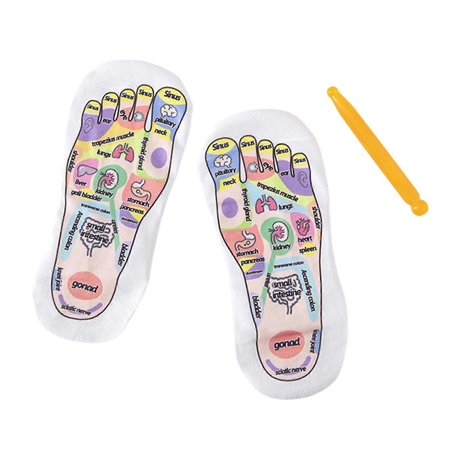 Skarpety do masażu stóp Oddychające skarpety refleksologiczne do salonu masażu do codziennego użytku 21,5 cm x 9 cm Białe