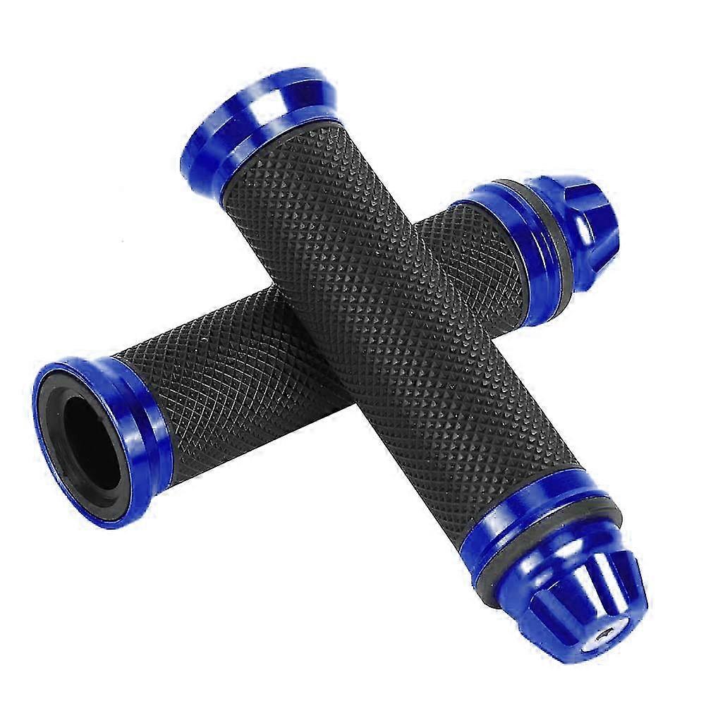 Motorcycle Cnc Aluminum Rubber Handlebar Hand Grips For 7/8" Handle Bar Bike Bicycle