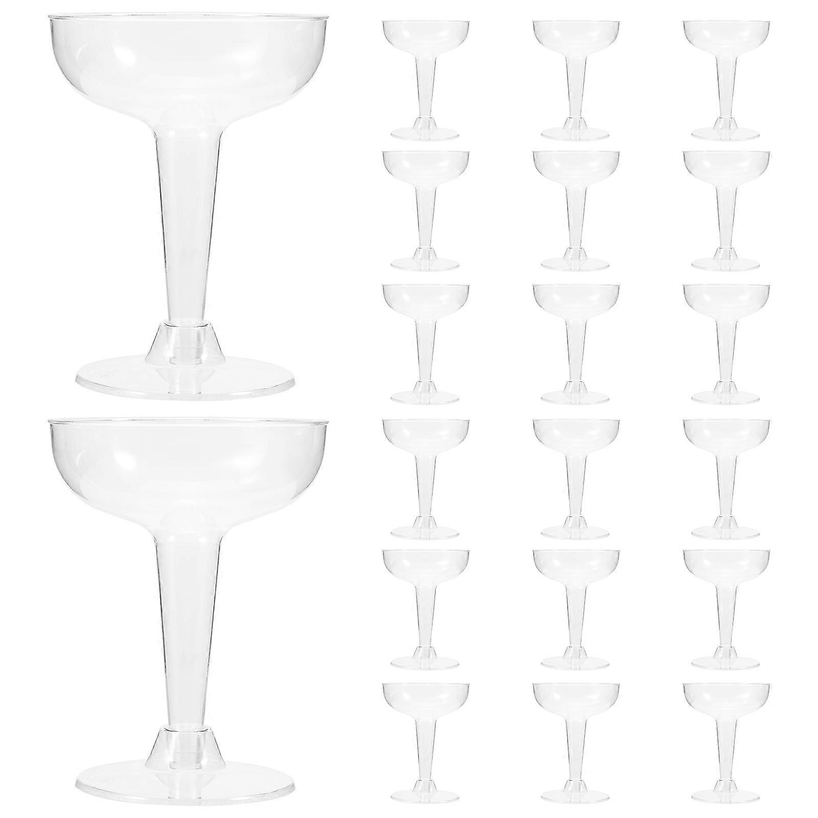 20 stk klare vinkopper Engangscocktailer Kopper til engangs champagnekopp Dessertkopper